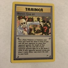 Pokémon TCG - BLAINE'S QUIZ #1 - RARE - #97 - UNLIMITED - GYM HEROES 2000 -LP/NM on eBay