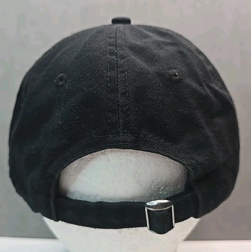 Playboy hat black strap back embroidered bunny spell out relaxed fit dad cap - Image 3 of 4