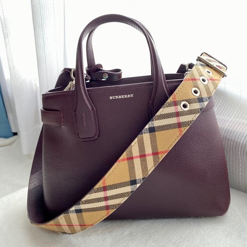 BURBERRY 2WAY Shoulder/Handbag Check Leather