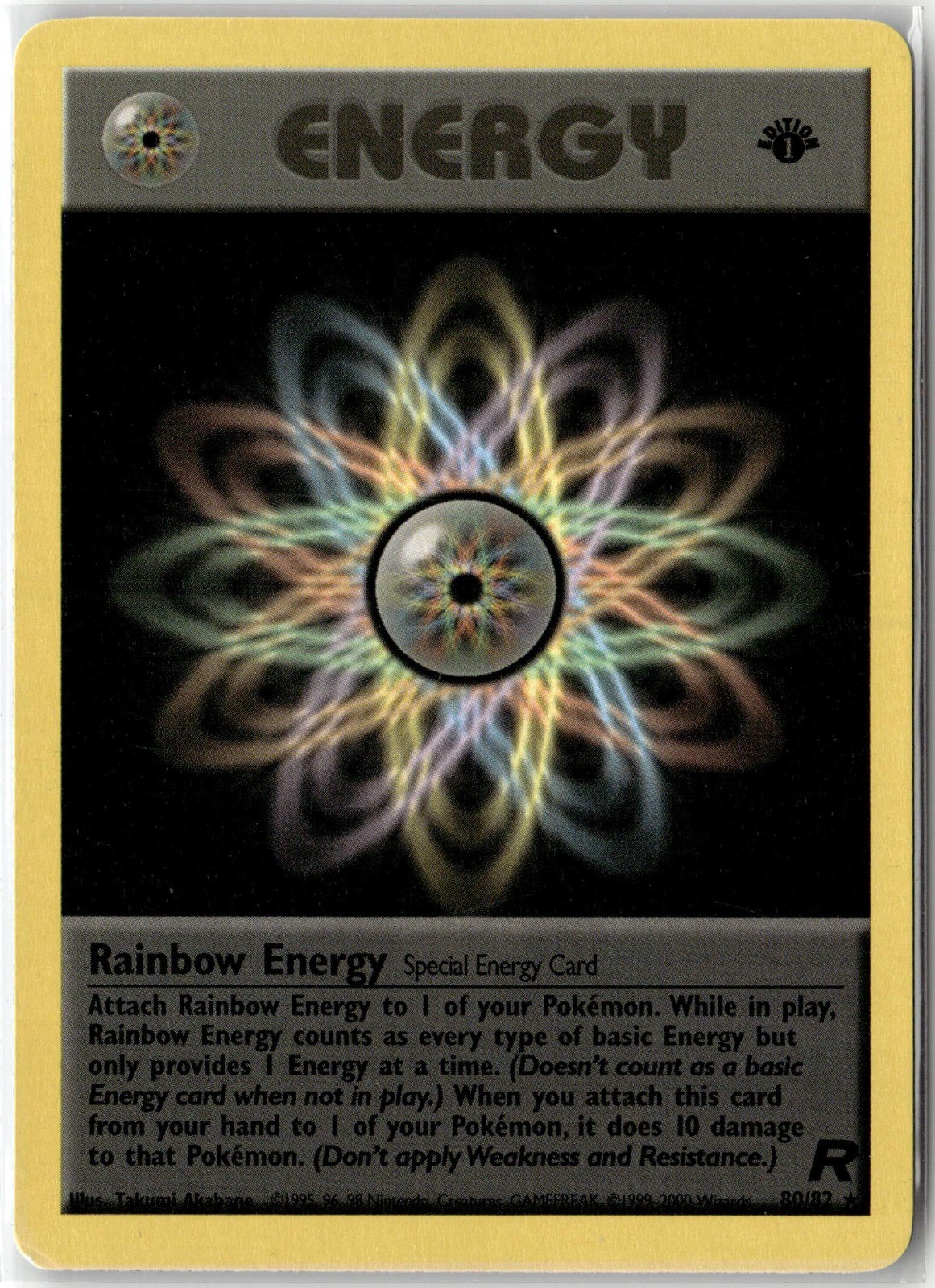 Rainbow Energy (80) Rare Team Rocket 80/82 1st Edition NM
