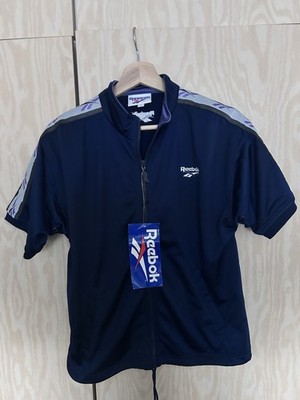 Vintage 90s Reebok Kid Bayfield Track Jacket Rare Short Sleeve Deadstock size L