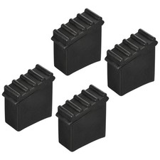 4Pcs Rubber Step Ladder Non-Slip Feet Mat Pad Cover Ladder Accessories Black
