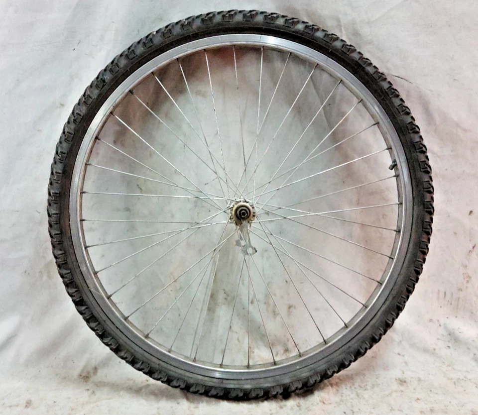 Rueda delantera Weinmann 26" MTB Joytech buje plateado 100 mm 36S AV QR 559ISO cercanías~ Foto 2 de 4