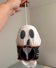 Hanging Ghost Halloween Decoration, White/Black Fabric Hanging Prop