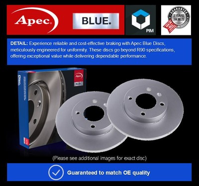 2x Brake Discs Pair Solid fits CITROEN RELAY 2.0D Rear 15 to 19 280mm Set New