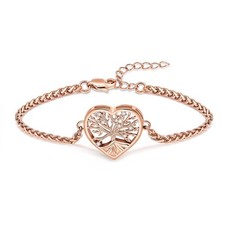 Cremation Jewelry Tree of Life Heart Urn Bracelet for Human Ashes for Women Men