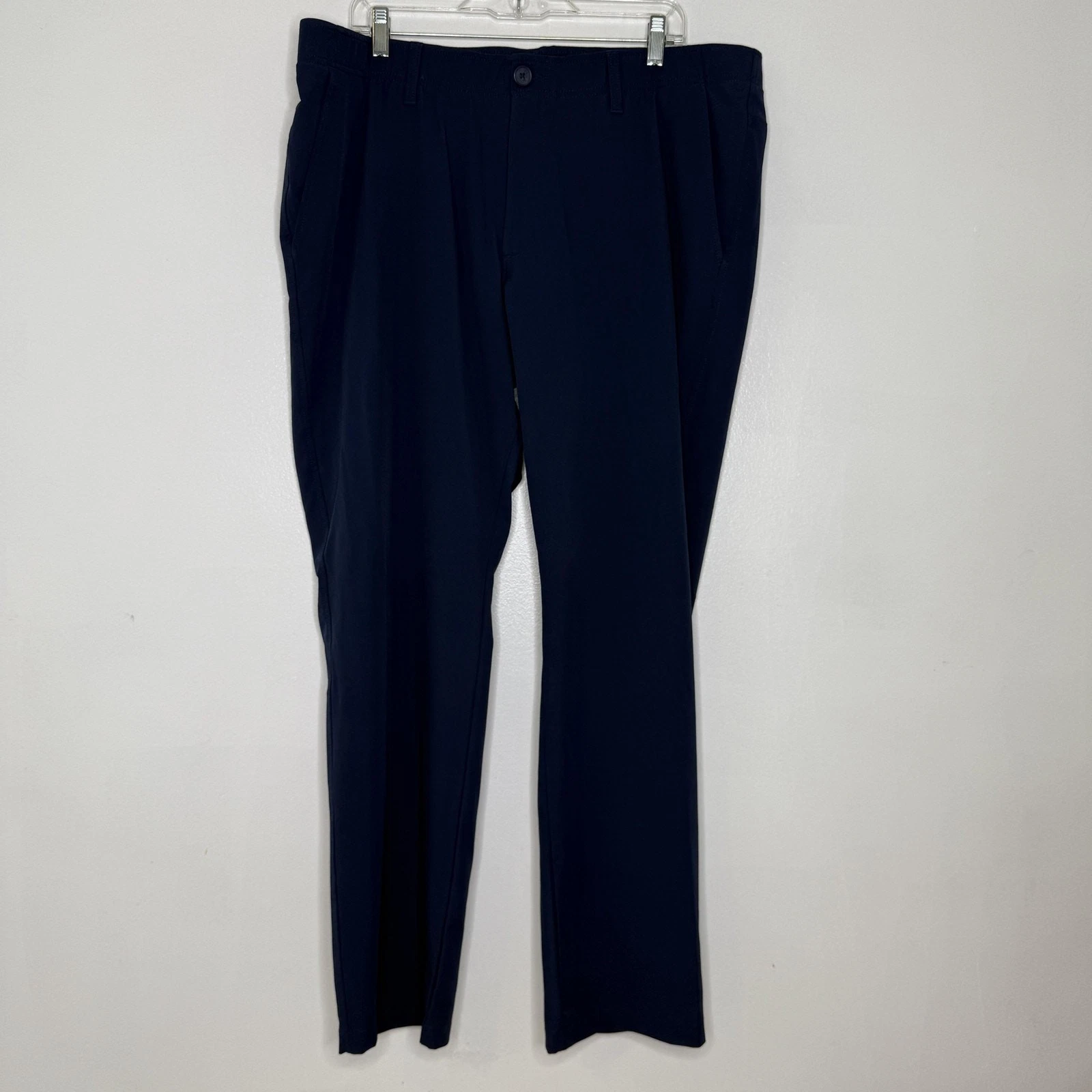 Under Armour Pants Mens 40x32 Navy Blue Golf Straight Fit Stretch Lightweight