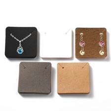 50pcs Earring Necklace Display Card Labels Tag Paperboard for Jewelry Stand Hold