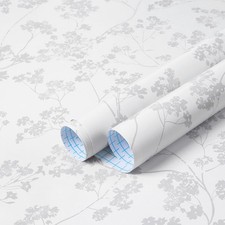 Peel and Stick Wallpaper Grey White Wall Paper Self Adhesive Removable Wallpa...