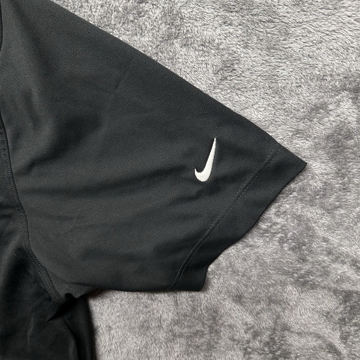 Nike Ridgid Tools Polo Shirt Mens Medium Black Short Sleeve Performance Golf View 3