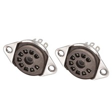 2Pcs Tube Socket 9 Pin Plastic for Vacuum Tube Tinning plate
