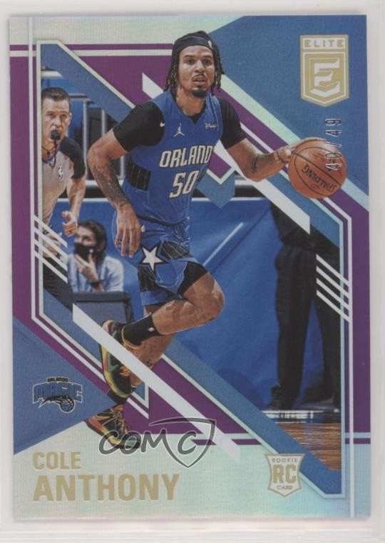 2020-21 Donruss Elite Rookies Purple 40/49 Cole Anthony #147 0h28