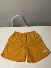 Stussy Stock Water Short Orange Swim Trunk Men  s Size Medium Bathing Suit 