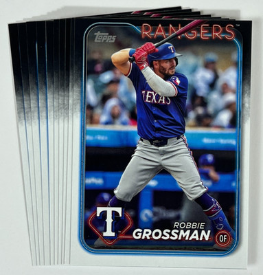 10 Card Lot 2024 Topps Update Robbie Grossman US11 Texas Rangers