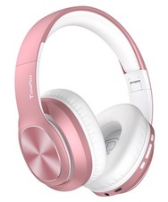 Rose Gold Bluetooth Over Ear Headphones 80H Playtime 3EQ Deep Bass 5.3