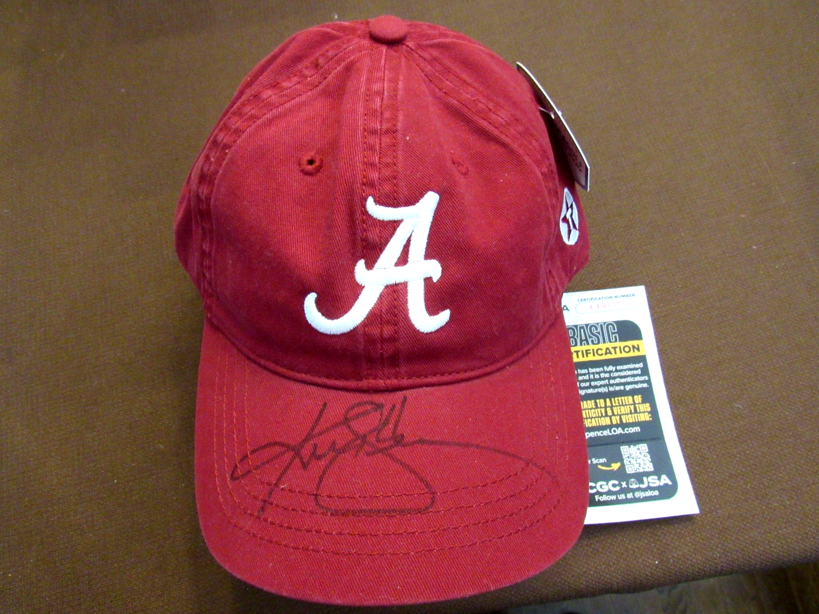 Ken Stabler Autographed Signed Alabama Crimson Tide KEN KENNY STABLER HOF AUTO VINTAGE ALABAMA HAT JSA 