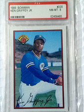 1989 Bowman #220 KEN GRIFFEY Jr. RC PSA 8 NM-MT