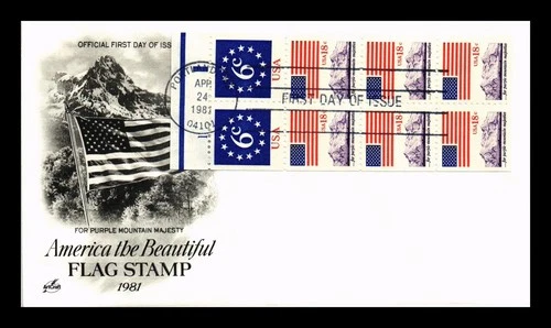 US COVER FLAG OVER AMERICA THE BEAUTIFUL BOOKLET FIRST DAY ISSUE ARTCRAFT