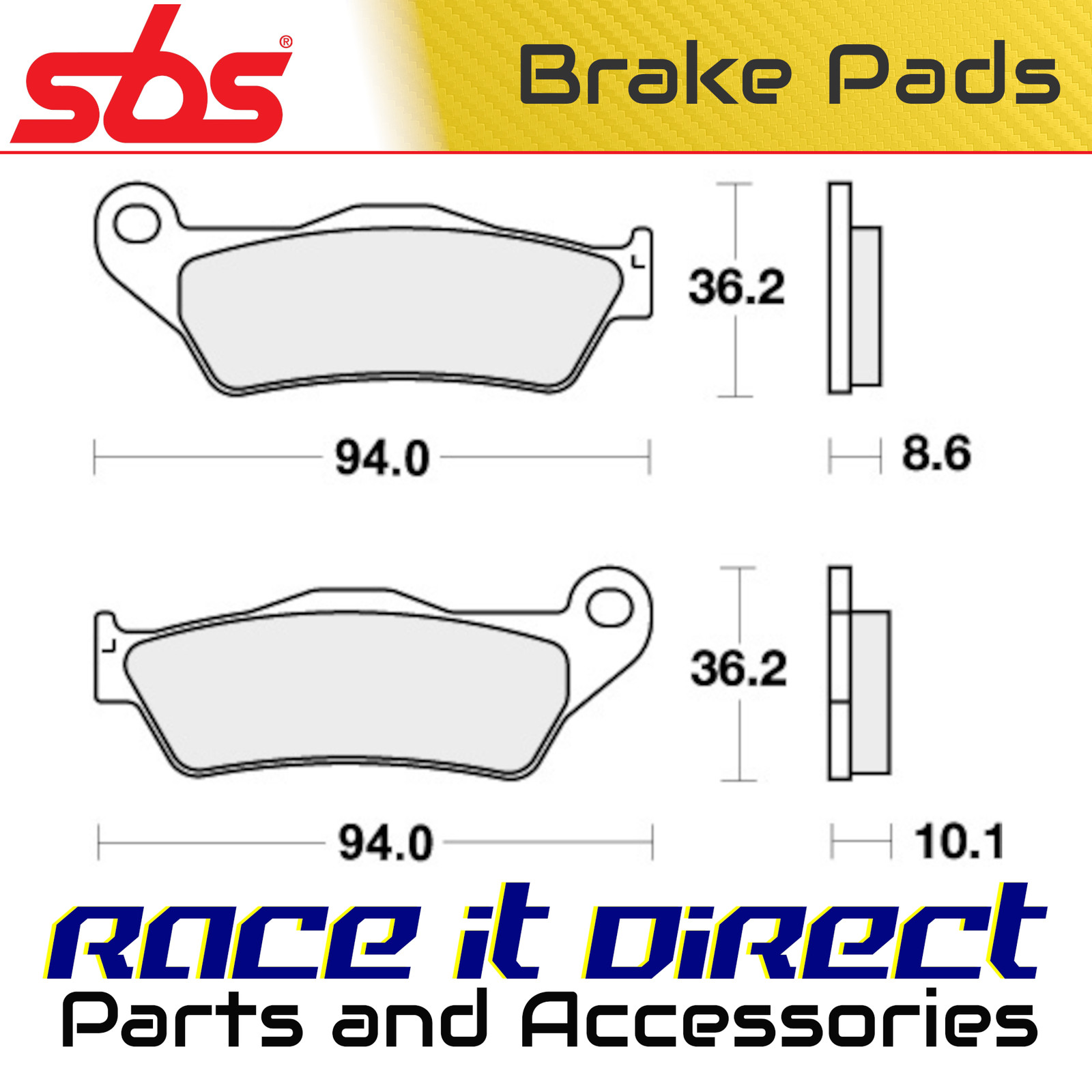Brake Pads for BMW R 850 C SPOKE WHEEL ABS 1997-2000 Rear Street SBS
