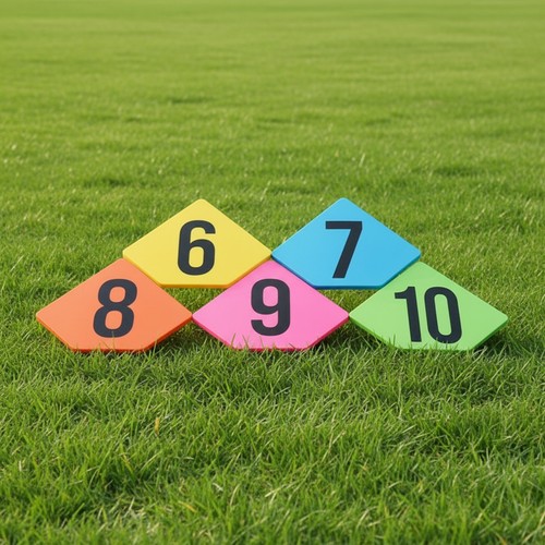 5 Pieces Numbered Agility Marker Mat Slim for Children - Afbeelding 6 van 10