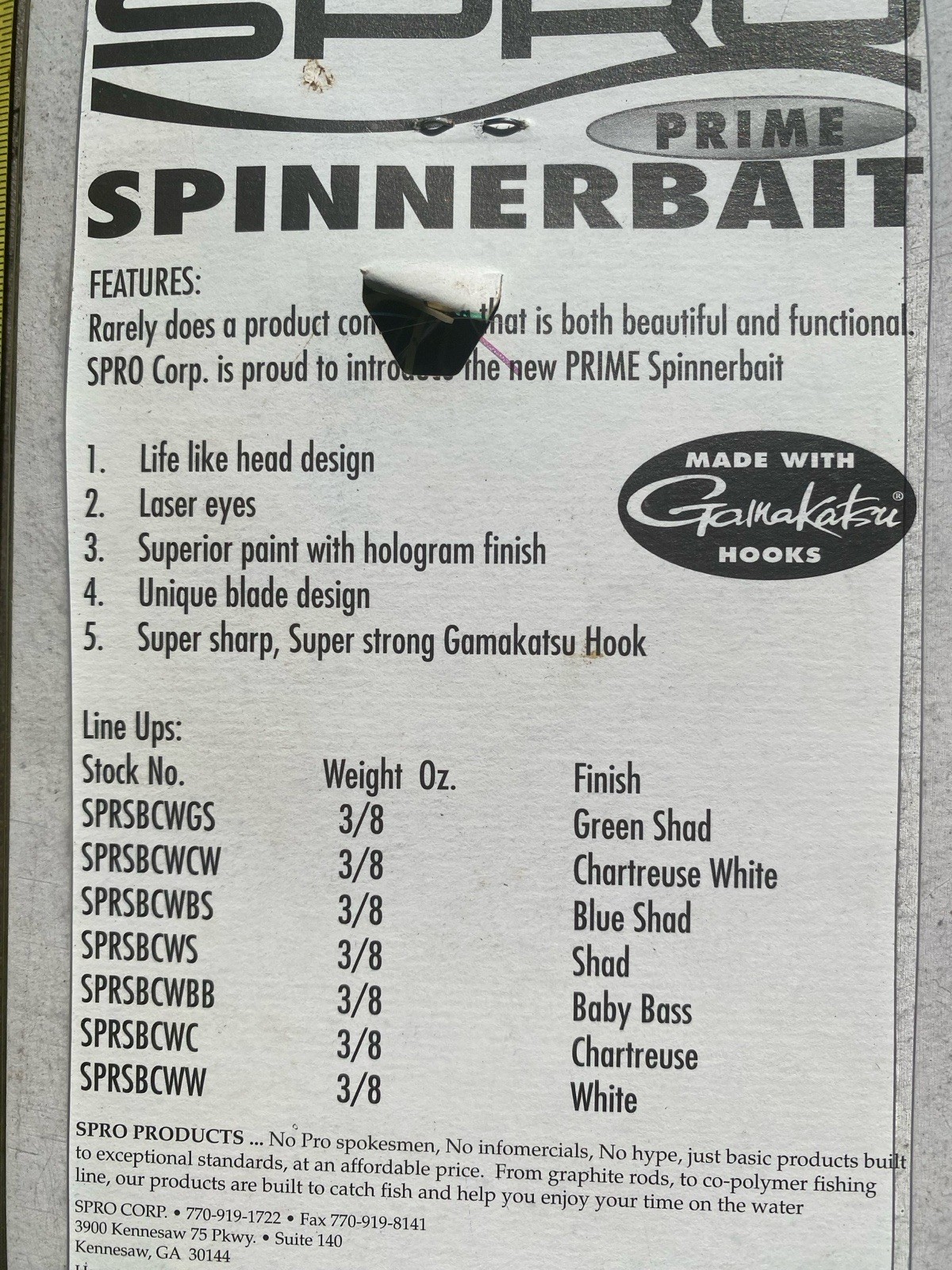 TUFF FIND VINTAGE SPRO 4 BLADE SPINNERBAIT FISHING LURES Discontinued NOS 3/8 OZ - Image 8