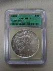 2006 American Burnished Silver Eagle ICG MS70