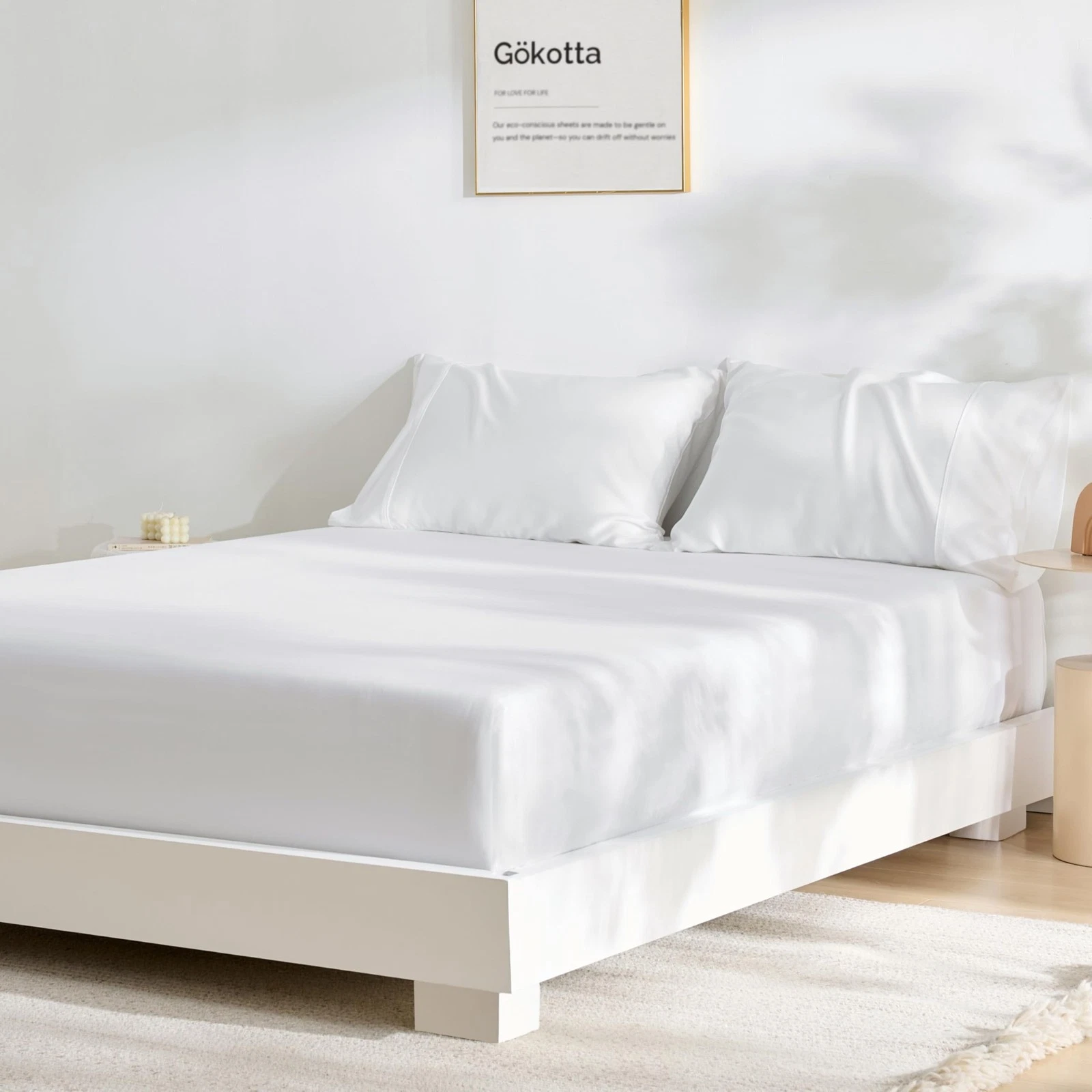 Gokotta Bamboo Rayon Fitted Sheet and Pillow Cases - Thumbnail 5
