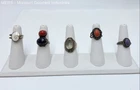 Sterling Silver 925 Rings Jewelry Lot of 5 Shiva Eye Coral Lapis Amethyst 32.4g