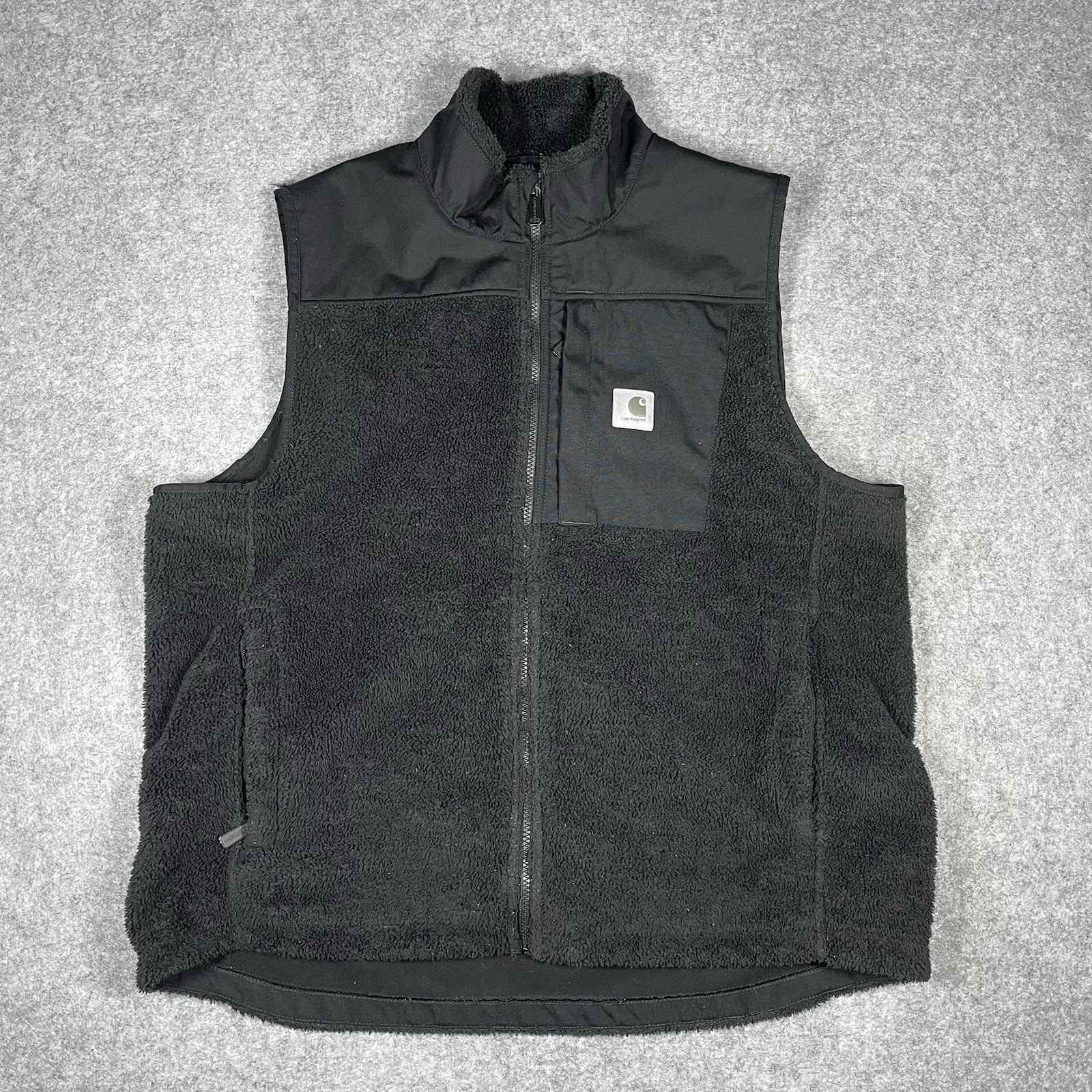 Carhartt Yukon Extremes Fleece Wind Fighter Vest Mens Large Black 104515-N04