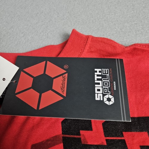 NWT Southpole Shirt Men's XL Red Short Sleeve Big Logo Street Graffiti Cotton - Picture 13 of 15