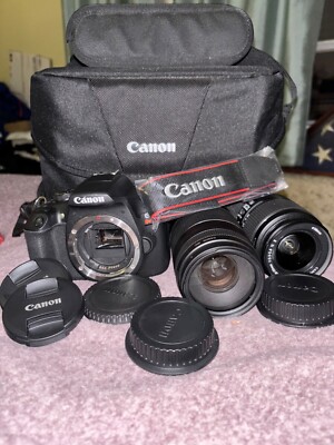 Canon EOS Rebel T7 24.1MP Digital Camera - Black (Kit with 18-55mm and 75-300mm