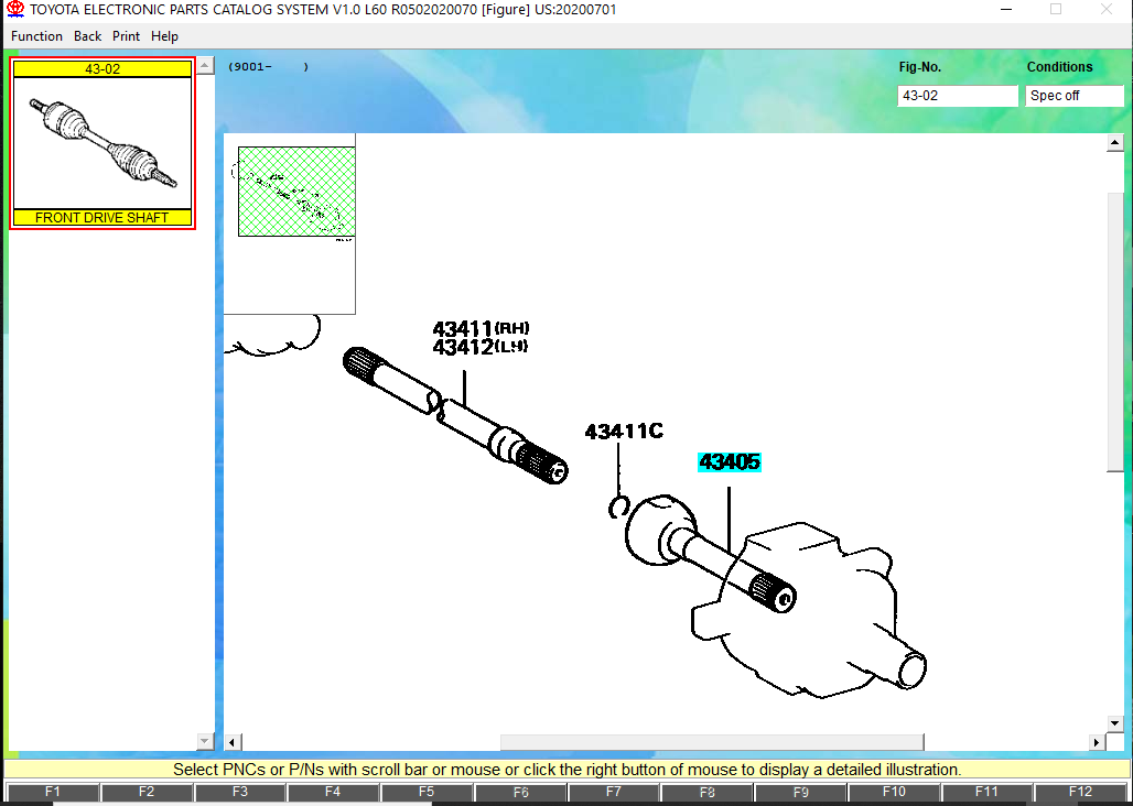 Genuine Toyota Land Cruiser 1991-1994 Shaft, Front Axle Outer
