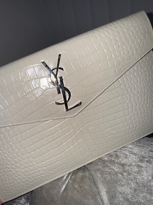Ysl Envelope Clutch Ysl Clutch Bag White Medium Envelope Saint