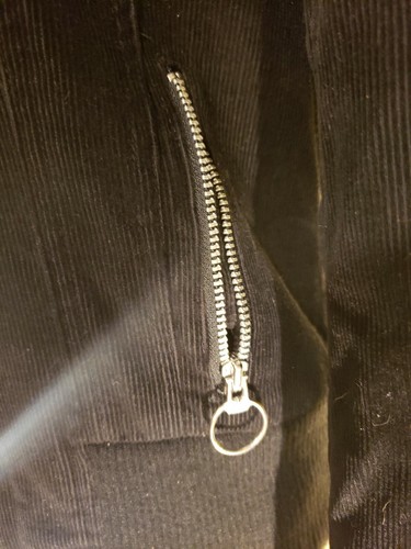 GIACCA DA DONNA H&M 10 Winter Bomber Coudoroy nera cerniera intera foderata collo di tartaruga - Foto 4 di 10