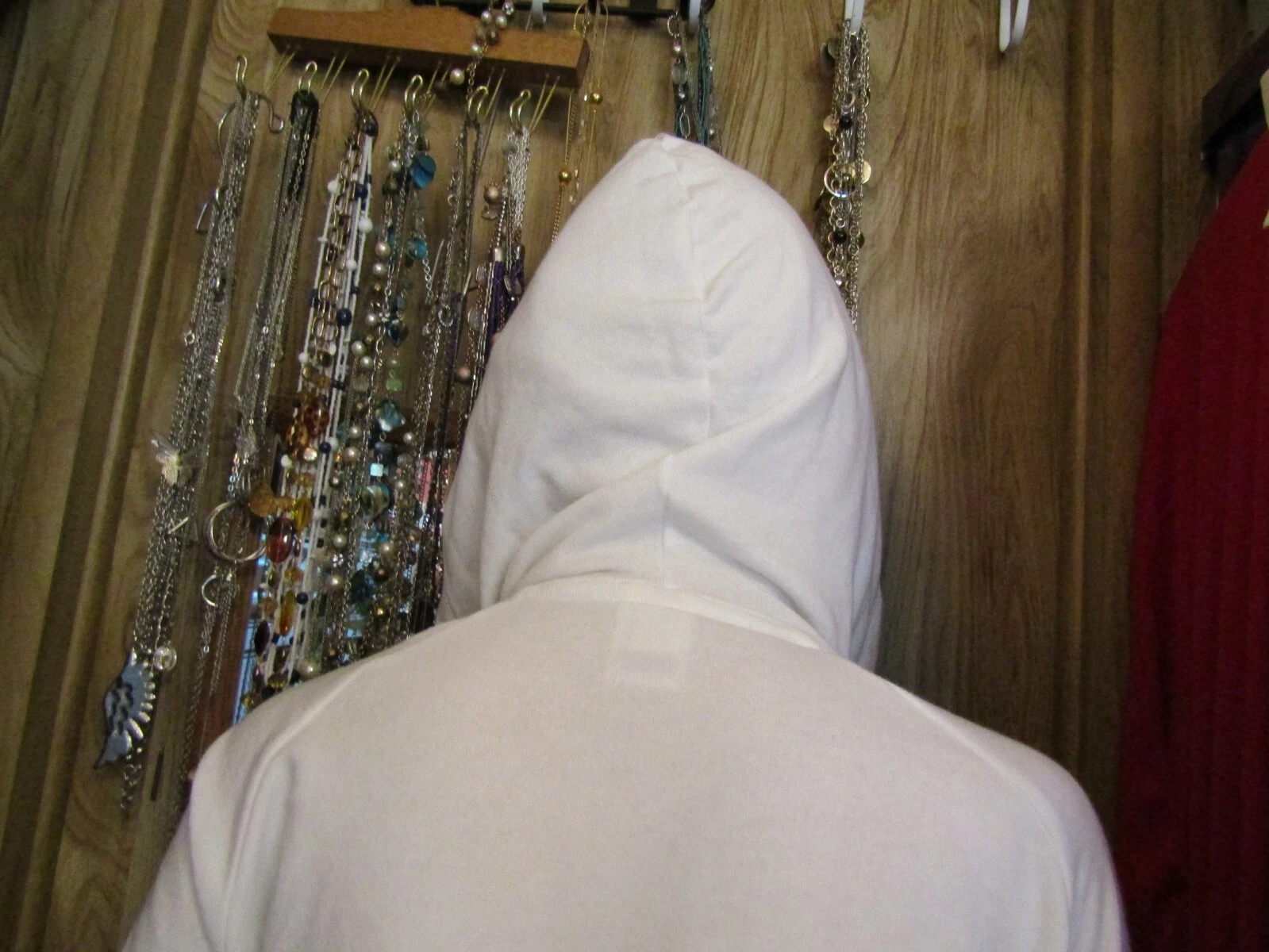 UNDERCOVER Giacca VICTORIAS SECRET bianco con cappuccio ROSA giacca manica rete unisex C152