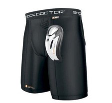 Shock Doctor Core Compression Short With Bioflex Cup Mens L 34-36" waist BNIB