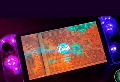 Nintendo Switch Oled + LED JoyCons + Zelda Tasche + voherige joyC +SuperMario