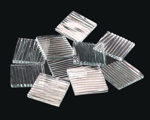 Klare Sehnenbordüre Rechtecke | Handgeschliffene Mosaik Glasfliesenformen - Bild 1 von 2