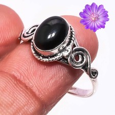 black Onyx Gemstone 925 Sterling Silver Ring Handmade Jewelry Ring For her