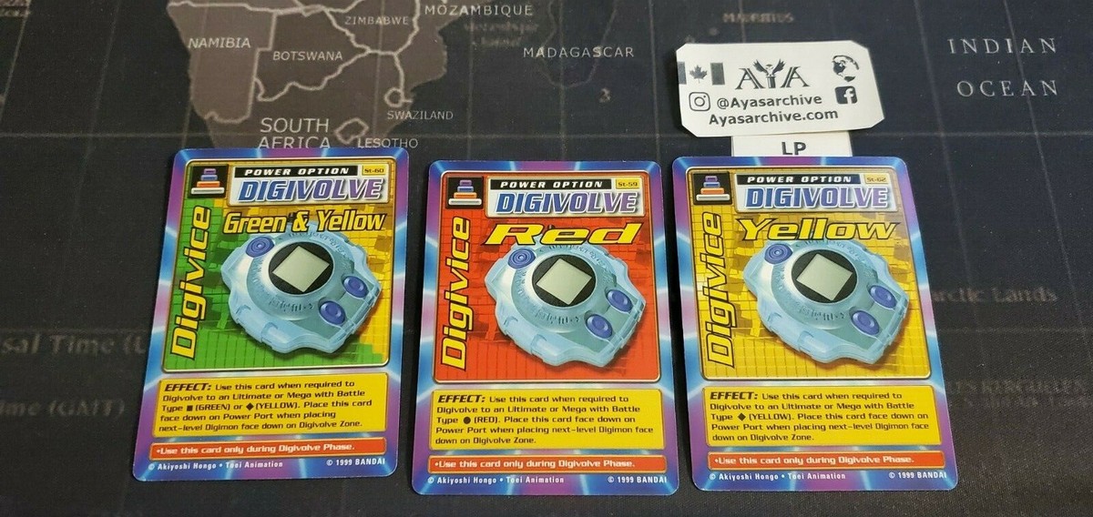 DIGIMON CARD 1999 BANDAI - Digivice Yellow , RED, - Power Option