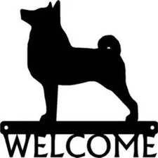 Norwegian Buhund Dog Welcome Sign - Made in America - Outdoor Decor