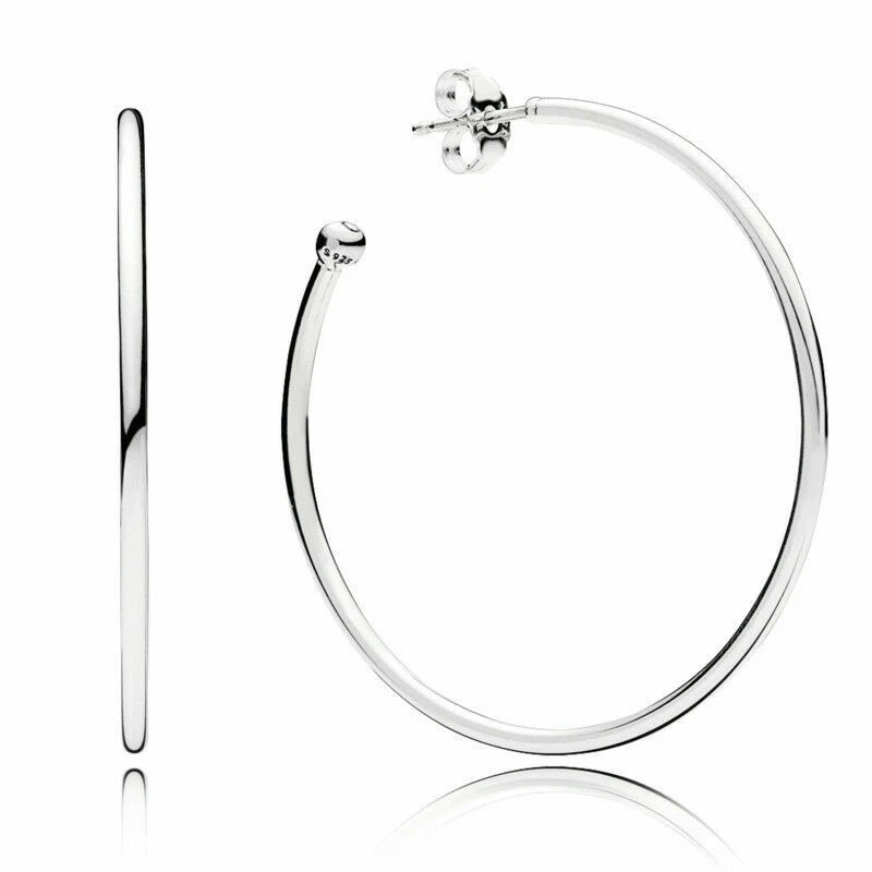 Sterling silver hoop online earrings pandora