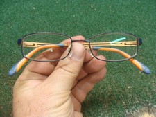 Puma Eyeglasses PU15335 Navy Blue/Orange Metal 51-17-145mm Frame Only - NICE