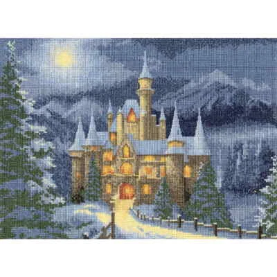 Heritage Kreuzstich Stickpackung Aida "Weihnachtsmärchenschloss (A)", Zählmuster - Bild 1 von 2