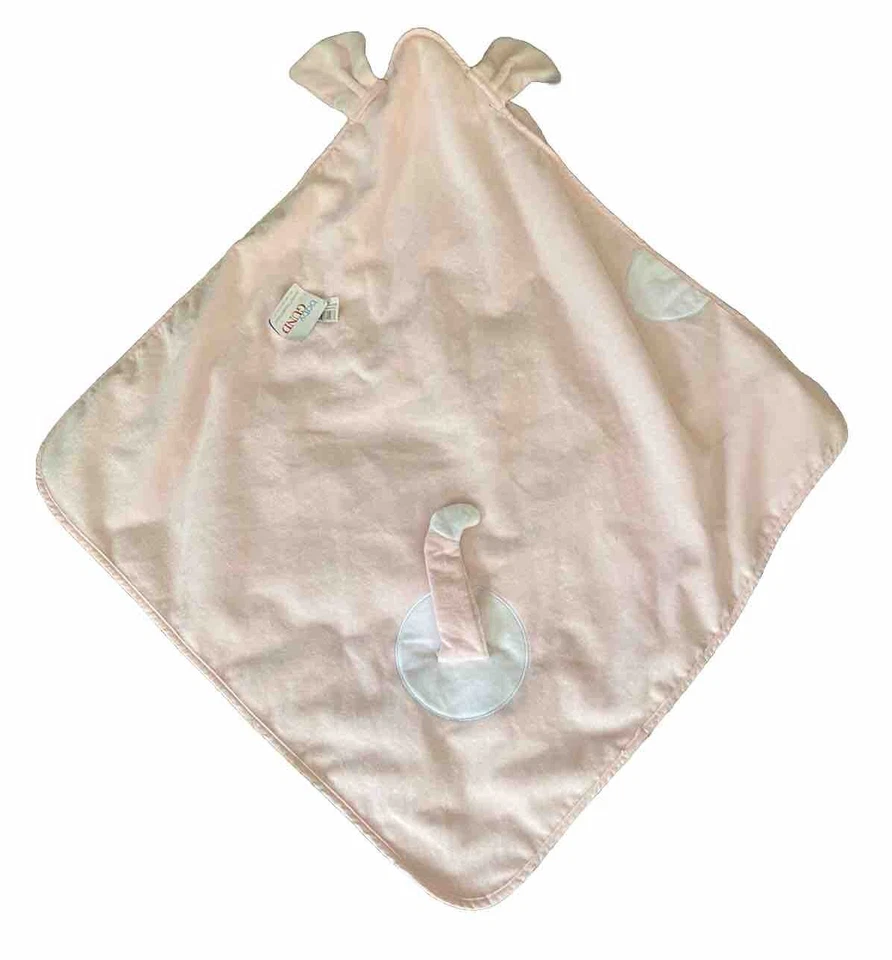 Toalha Gund rosa filhote com capuz toalha bebê 30" X 30" GUND bordada rosto macio - Imagem 4 de 4