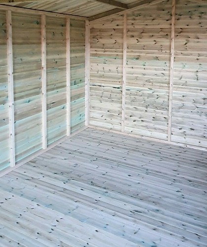 10X10 SUMMERHOUSE GARDEN ROOM STORAGESHED HEAVYDUTY TANALISED GARDEN OFFICE APEX - Picture 7 of 12