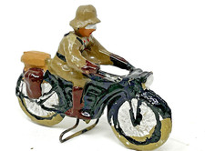 Lineol/Hausser/Elastolin, Kradmelder, Motorrad Fahrer (506)