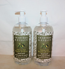 Crabtree Evelyn Olive Oil Hand Wash with Pump 16.9 Fl. Oz. Each X2