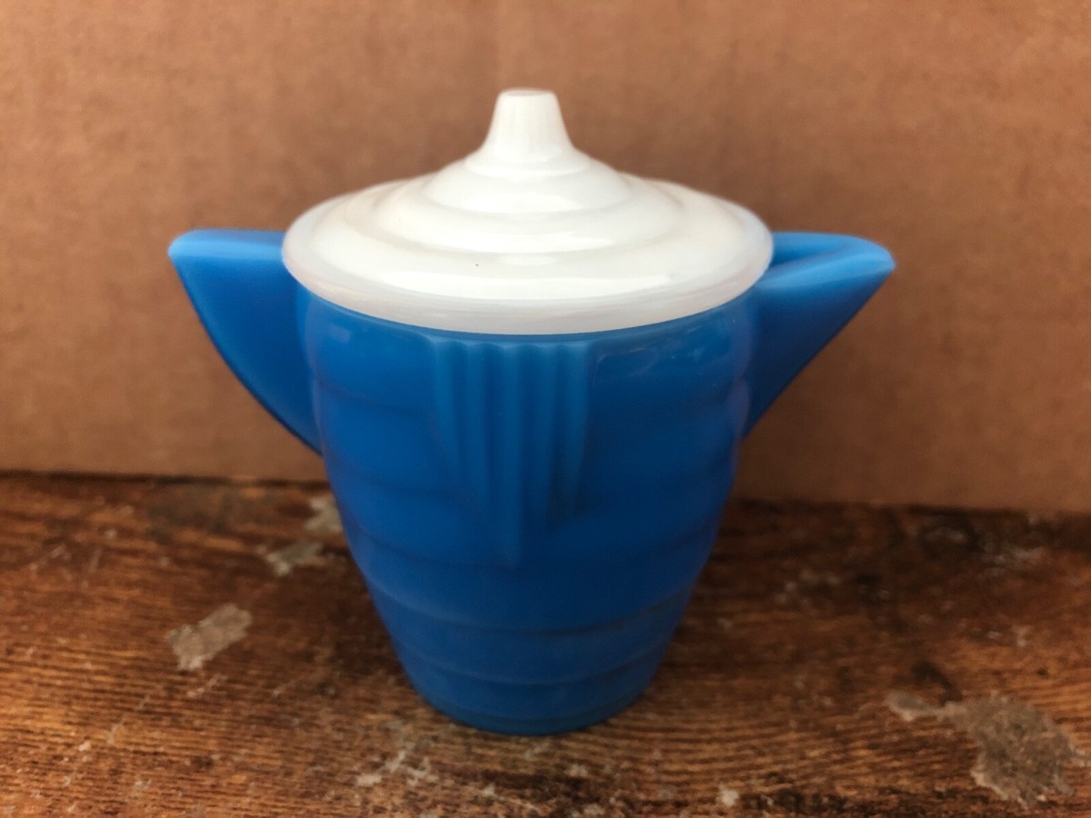 Vintage AKRO AGATE Ribbed Childes Set 10pcs Plates Cups Pitcher