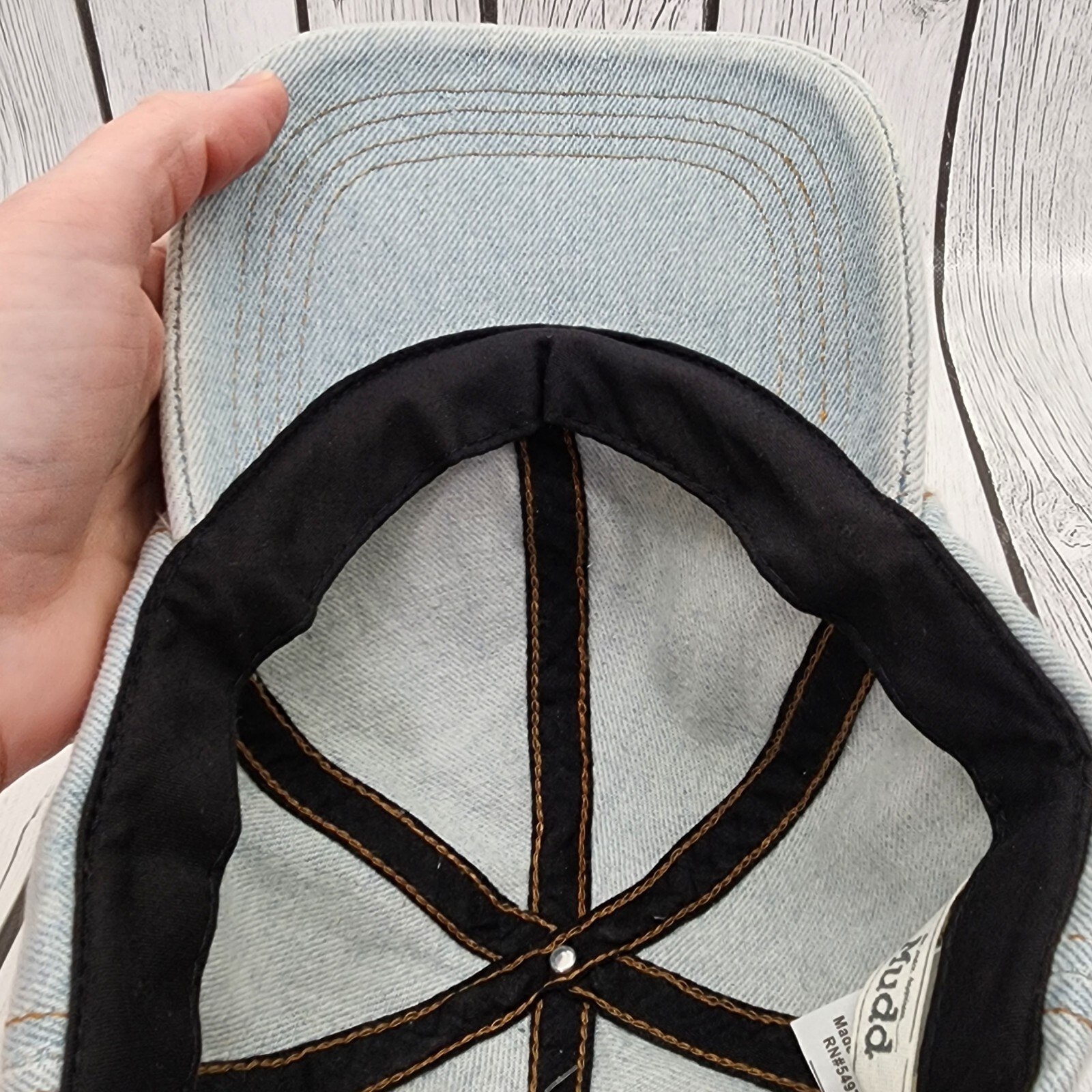 Mudd Bling Denim Hat Cap Adjustable - image 8